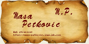 Maša Petković vizit kartica